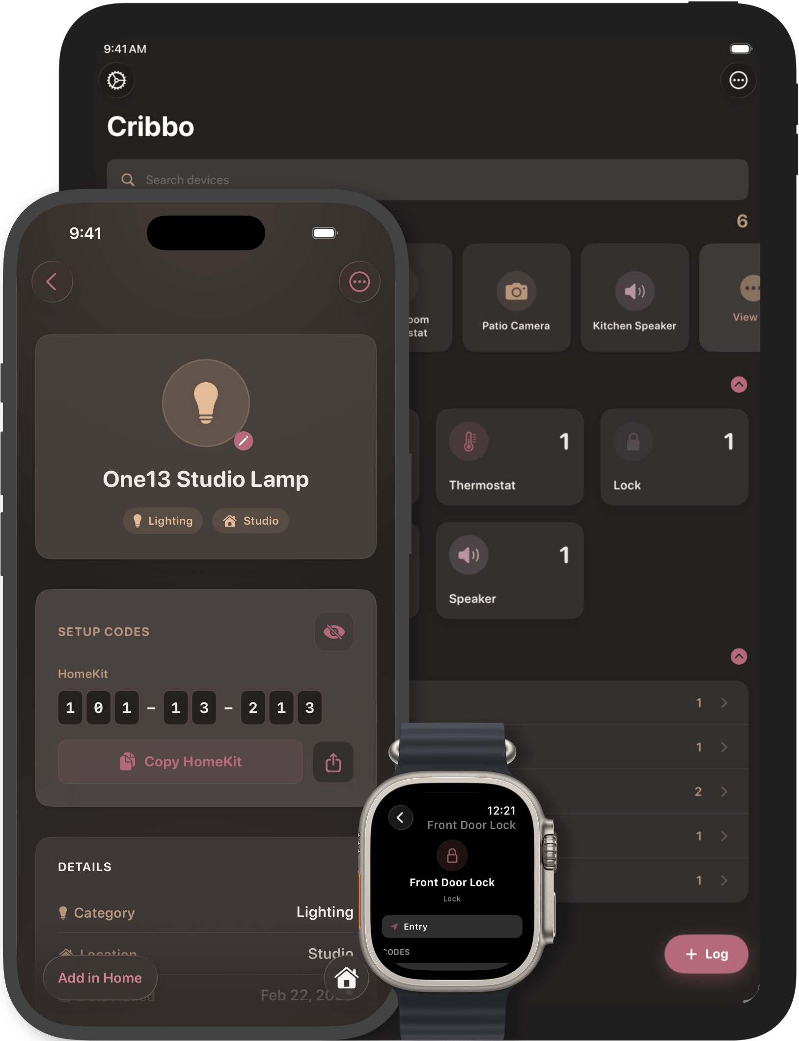 Cribbo running on iPhone, iPad, and Apple Watch